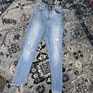 American Eagle Curve Love Ripped Skinny Jeans